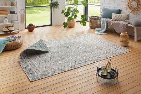 HOME AFFAIRE, Home affaire Teppich »Bernard«, rechteckig, 5 mm Höhe, In-und Outdoor geeignet, Wohnzimmer, Balkon, Terrasse, Garten, Robust, Pflegeleicht, Flachgewebe, Wendeteppich, my home Teppich »Bernard Wendeteppich«, rechteckig, 5 mm Höhe, auch als Läufer, Robust, Pflegeleicht, Flachgewebe, In- und Outdoor