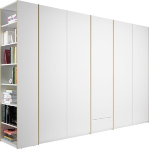 Müller SMALL LIVING, Müller SMALL LIVING Drehtürenschrank »Modular Plus Variante 9«, Schublade im Mittelelement, Anbauregal rechts oder links montierbar, Müller SMALL LIVING Drehtürenschrank »Modular Plus Variante 9«, Schublade im Mittelelement, Anbauregal rechts oder links montierbar