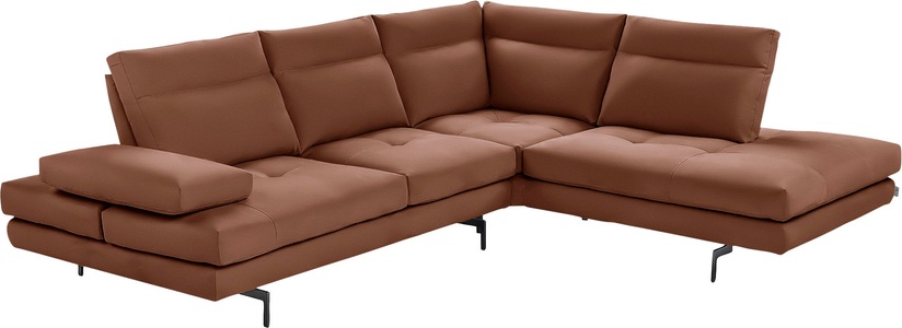 CALIA ITALIA, CALIA ITALIA Ecksofa »Toby Wing«, Sitztiefenverstellung, Eckelement mit Funktion, Füsse in Schwarz matt, CALIA ITALIA Ecksofa »Toby Wing, L-Form, Designsofa mit sensationellem Sitzkomfort«, Sitztiefenverstellung, funktionale Ecke, Füsse in schwarz matt