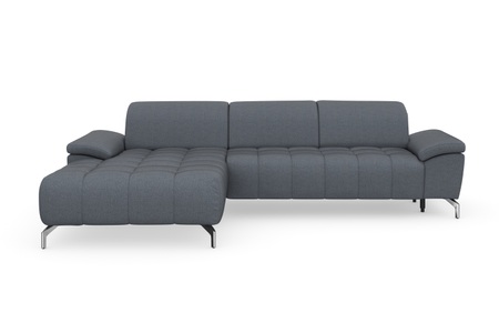 sit&more Ecksofa »Cool«, wahlweise mit Kopfteilverstellung und Vorziehsitz, motorisch, mit silberfarbenen Füssen
