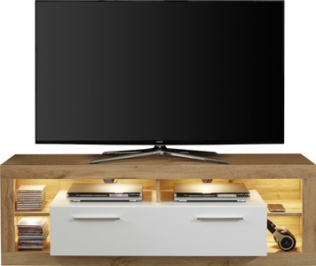 INOSIGN, INOSIGN Lowboard »Gwendolyn«, trendiges pflegeleichtes Design, Beleuchtung optional, vielseitig kombinierbar, INOSIGN Lowboard »Gwendolyn«, (1 St.), TV-Board, in 2 Breiten, 1 Klappe, 4 Fächer, Beleuchtung optinal