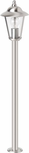 Brilliant, Wegeleuchte Neil aus Edelstahl, Brilliant Aussen-Stehlampe »NEIL«, 1 flammig, Leuchtmittel E27 ohne Leuchtmittel, 90 cm Höhe, Ø 17 cm, E27, IP44, Metall/Kunststoff, edelstahl