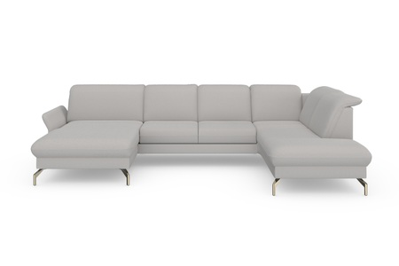 sit&more Wohnlandschaft »Fashion«, wahlweise mit Kopfteilverstellung und Vorziehsitz, motorisch, mit satinierten Nickelfüssen
