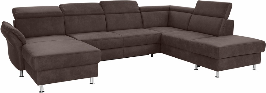 SIT&MORE, sit&more Wohnlandschaft, sit&more Wohnlandschaft »Avignon U-Form« wahlweise mit Bettfunktion und Stauraum, inklusive Kopfteilverstellung