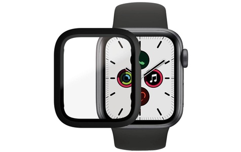 Apple, Panzerglass - Apple Watch (40 mm) Antibakterieller Hardcase Bumper + Display Schutzfolie (3640) - Schwarz / Transparent, PanzerGlass Displayschutzglas »3640«, für Watch 4/5/6/SE (40 mm)
