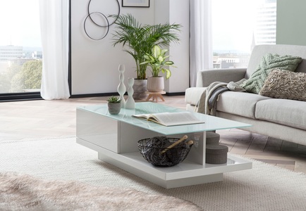 mutoni casual, Couchtisch 120x60x36cm mit Schublade weiss, Couchtisch 120x60x36cm mit Schublade weiss