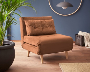 MY HOME, my home Daybett, mit ausziehbaren Metallstützbeinen, Schlafsessel in zwei Grössen erhältlich, modernes Gästebett, 