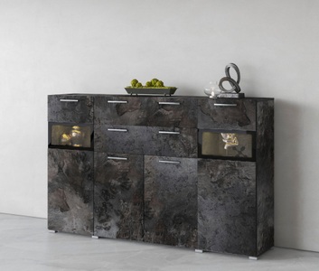 undefined, Highboard, Breite 182 cm, INOSIGN Highboard »Sarah«, Breite 182 cm, Türen mit Glaseinsatz
