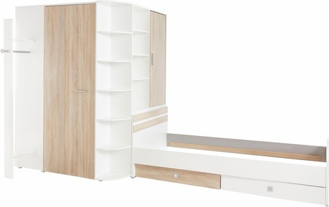 Wimex, Wimex Jugendzimmer-Set »Joker« (Set, 4-tlg), Wimex Jugendzimmer-Set »Joker Kleiderschrank mit Garderobe, Bett und Stauraumschubladen«, (Set, 4 tlg.)