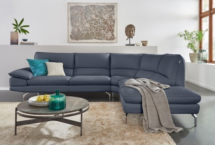 CALIA ITALIA, CALIA ITALIA Ecksofa »Dave«, Ottomane wahlweise links oder rechts, in zwei Lederqualitäten, CALIA ITALIA Ecksofa »Dave, italienisches Designsofa L-Form, erstklassiger Sitzkomfort«, Ottomane wahlweise links oder rechts, in zwei tollen Lederqualitäten