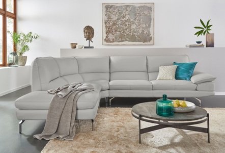 CALIA ITALIA, CALIA ITALIA Ecksofa »Dave«, Ottomane wahlweise links oder rechts, in zwei Lederqualitäten, CALIA ITALIA Ecksofa »Dave, italienisches Designsofa L-Form, erstklassiger Sitzkomfort«, Ottomane wahlweise links oder rechts, in zwei tollen Lederqualitäten