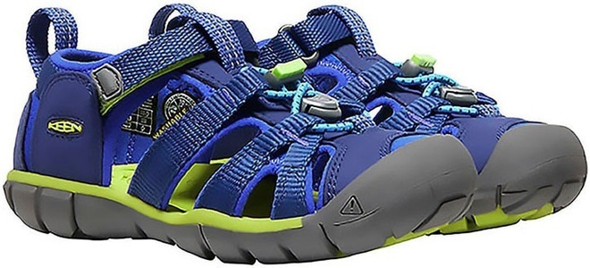 Keen, Keen Seacamp II CNX Kinder-Sandale blau, Keen Seacamp II CNX - Wandersandalen - Kind Blue Depths / Chartreuse 27-28