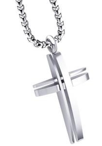 FIRETTI, Firetti Kette mit Anhänger »Kreuz«, Firetti Kette mit Anhänger »Schmuck Geschenk Kreuz«