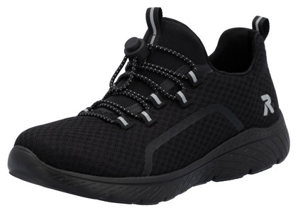 Rieker, Rieker Damen Slipper Schwarz, Rieker Slip-On Sneaker, Trekking Schuh, Freizeitschuh, Slipper mit einfachem Schnellverschluss
