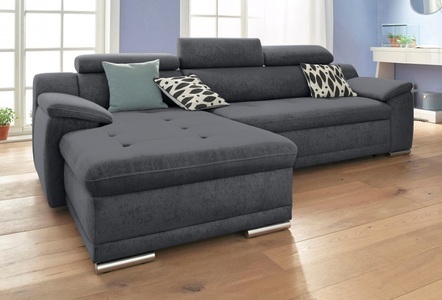 SIT&MORE, sit&more Ecksofa, sit&more Ecksofa »Andiamo L-Form«, wahlweise mit Bettfunktion, inklusive Kopfteilverstellung