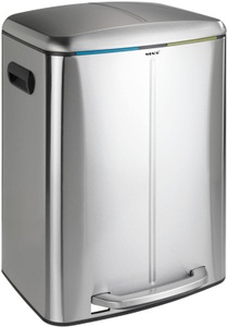 Wenko, WENKO Treteimer mit Absenkautomatik, 2 x 20 Liter, »Easy Close Primo«, WENKO Mülleimer »Easy Close Primo«, 2 Behälter, Treteimer