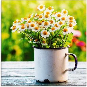 Artland Glasbild »Frühlingsgarten mit Gänseblümchen«