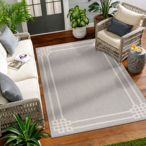 Surya, Surya Teppich, rechteckig, LIVABLISS - Indoor-Outdoor-Teppich MARY, 120X170CM, Taubengrau