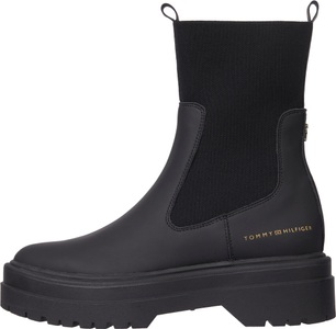 Tommy Hilfiger, Tommy Hilfiger Schlupfboots »FEMININE SEASONAL UTILITY BOOT«, mit breitem Stretcheinsatz am Schaft, Tommy Hilfiger Schlupfboots »FEMININE SEASONAL UTILITY BOOT«, mit breitem Stretcheinsatz am Schaft