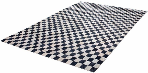 Kayoom, Fellteppich, »Rocket 210«, Kayoom, rechteckig, Höhe 8 mm, Naturprodukt, Kayoom Lederteppich »Rocket 210«, rechteckig, 8 mm Höhe, Patchwork-echtes Leder-Fell, Wohnzimmer