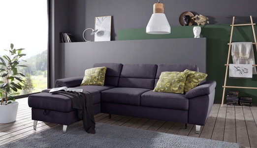 SIT&MORE, sit&more Ecksofa, sit&more Ecksofa »Sorano L-Form«, wahlweise mit Bettfunktion und Bettkasten