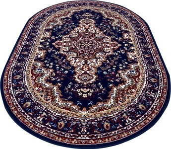 DELAVITA Teppich »Oriental«, oval, 7 mm Höhe, Kurzflor, Orientalisches Design, ideal im Wohnzimmer & Schlafzimmer
