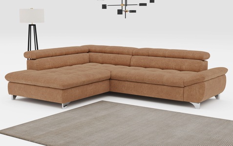 COTTA Ecksofa »Gemini L-Form«, mit Kopfteilverstellung, wahlweise mit Bettfunktion