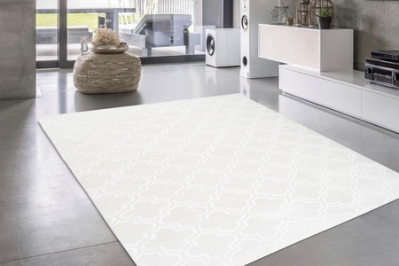 LEONIQUE, Teppich, »Triana«, Leonique, rechteckig, Höhe 7 mm, Naturprodukt, my home Teppich »Triana«, rechteckig, 7 mm Höhe, 3D-Design, geometrisches & modernes Design, Kurzflor, kuschelig