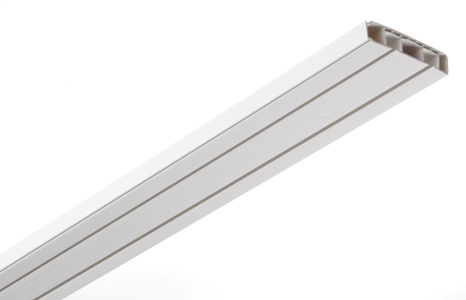 Gardinia, Gardinenstange, »Vorhangschienen«, GARDINIA, Fixmass, GARDINIA Gardinenstange »Vorhangschienen Set Kunststoff GK«, 2 läufig-läufig, Fixmass, 2-läufig