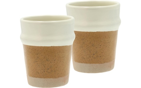 Villa Collection, Villa Collection Kaffeebecher Evig 350 ml, 2 Stück, Braun/Crème, Villa Collection Denmark Tasse »Evig 350 ml, 2 Stück, Braun/Crème«, (2 tlg.)