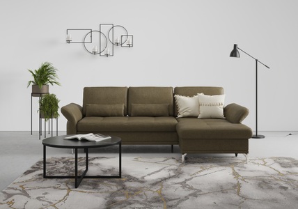 INOSIGN, INOSIGN Ecksofa »Palm Beach«, Federkern, mit Sitztiefenverstellung, wahlweise mit Bettfunktion, Bettkasten und Armteilverstellung, INOSIGN Ecksofa »Palm Beach L-Form«, Federkern, mit Sitztiefenverstellung, wahlweise mit Bettfunktion