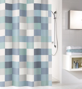 Kleine Wolke, Kleine Wolke Duschvorhang 180/200 cm , 5270 783 305 Check , Blau , Textil , Karo , 180x200 cm , wasserabweisend , 003342167701, Kleine Wolke Duschvorhang »Check«