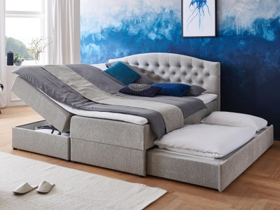 ATLANTIC HOME COLLECTION, ATLANTIC home collection Boxspringbett »Lotte«, mit Topper, Bettkasten und Gästebett, ATLANTIC home collection Boxspringbett »Lotte« mit Topper, Bettkasten und Gästebett