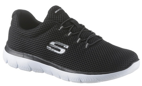 Skechers, Skechers Sneaker BKW, Skechers Schlupfschuh für Damen schwarz-weiss