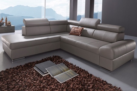SIT&MORE, sit&more Ecksofa, sit&more Ecksofa »Broadway L-Form«, mit verstellbaren Kopfteilen, wahlweise mit Bettfunktion