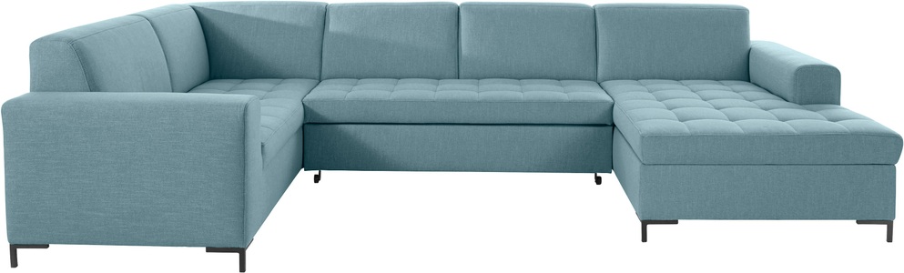 GOODproduct Wohnlandschaft »Grazzo«, hochwertige Stoffe aus recyceltem Material, Steppung im Sitzbereich, wahlweise mit Bettfunktion und Bettkasten