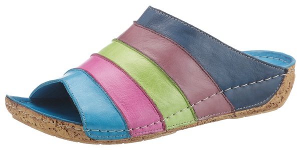 Gemini, Gemini Pantolette »ANILINA«, Gemini Pantolette in buntem Farbmix blau