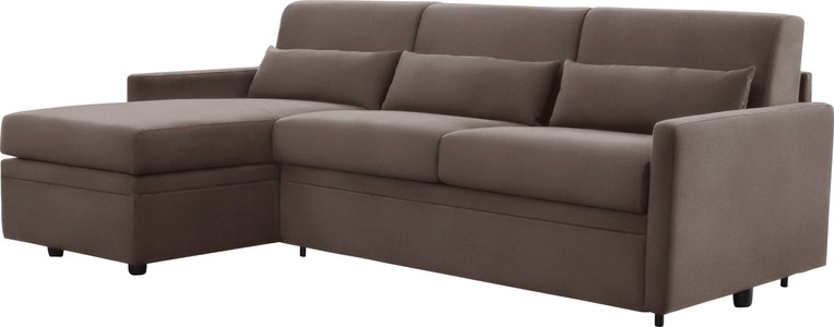 INOSIGN, INOSIGN Ecksofa »Avellino«, mit Bettfunktion, inkl. Matratze und klappbaren Metallgestell, Liegefläche 140/208 cm, 