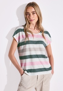 STREET ONE, STREET ONE Shirttop, mit Streifen Muster