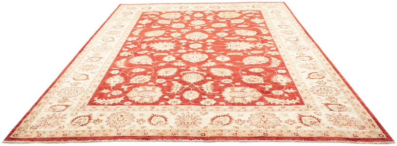 MorgenLand, morgenland Wollteppich »Ziegler Teppich handgeknüpft rot«, rechteckig, 6 mm Höhe, morgenland Wollteppich »Ziegler Teppich handgeknüpft rot«, rechteckig, 6 mm Höhe