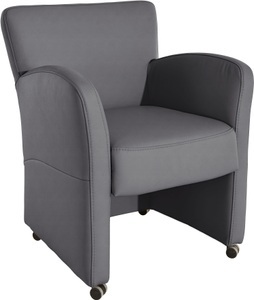 exxpo - sofa fashion, exxpo - sofa fashion Polsterstuhl, exxpo - sofa fashion Sessel »Cortado, Loungesessel auf Rollen, schmale Armlehnen, bequem« Breite 66 cm