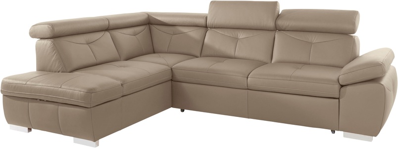 exxpo - sofa fashion, exxpo - sofa fashion Ecksofa, wahlweise mit Bettfunktion und Bettklasten, exxpo - sofa fashion Ecksofa »Spring, super bequem und komfortabel mit Armteil- und Kopfteilfunktion« wahlweise mit Bettfunktion und Bettkasten, L-Form