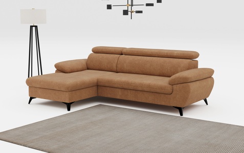 COTTA Ecksofa »Hudson L-Form«, mit Kopfteilverstellung, wahlweise mit Bettfunktion & Bettkasten