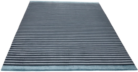 THEKO, THEKO Teppich »Miami 3286«, rechteckig, 8 mm Höhe, Wohnzimmer, THEKO Teppich »Miami 3286«, rechteckig, 8 mm Höhe, Handweb Teppich, gestreift, handgewebt, aus Viskose & Wolle