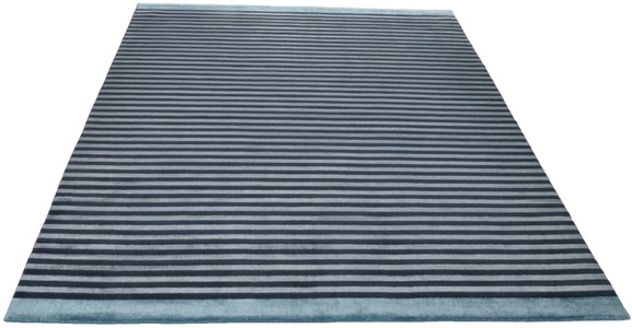 THEKO, THEKO Teppich »Miami 3286«, rechteckig, 8 mm Höhe, Wohnzimmer, THEKO Teppich »Miami 3286«, rechteckig, 8 mm Höhe, Handweb Teppich, gestreift, handgewebt, aus Viskose & Wolle