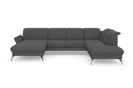 sit&more Wohnlandschaft »Fashion«, wahlweise mit Kopfteilverstellung und Vorziehsitz, motorisch, mit satinierten Nickelfüssen
