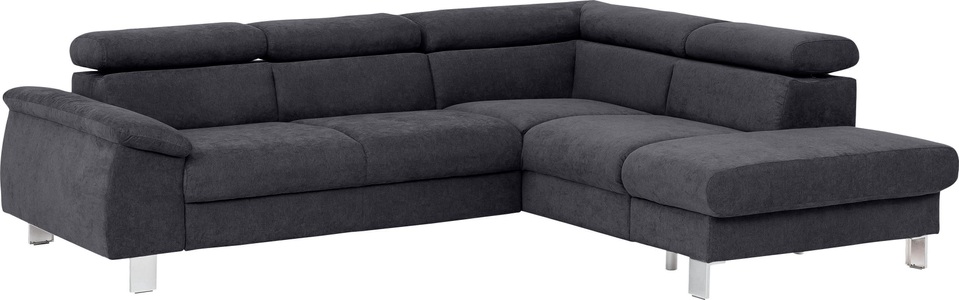 Cotta, COTTA Ecksofa »Komaris«, inklusive Kopf- bzw. Rückenverstellung, wahlweise Bettfunktion, Bettkasten und RGB-LED-Beleuchtung, COTTA Ecksofa »Komaris L-Form, B: 249 cm« mit Kopfteilverstellung, optional Bettfunktion, Bettkasten & Licht