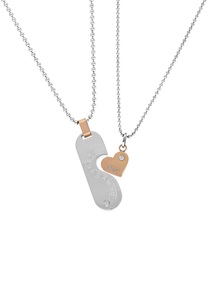 FIRETTI, Firetti Schmuckset »Herz« (Set, 4 tlg.), Firetti Schmuckset »Multipack Schmuck Geschenk Halsketten LIEBE«, (Set, 4 tlg.), mit Zirkonia (synth.)