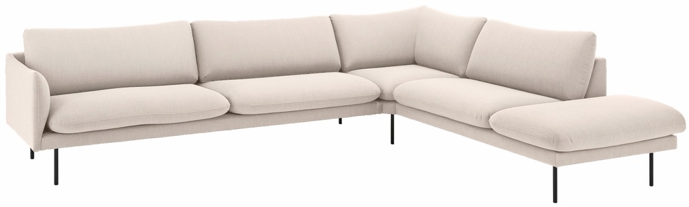 ANDAS, andas Ecksofa »Mavis«, mit Ottomane und losen Sitz- und Rückenkissen, skandinavischer Stil, 
