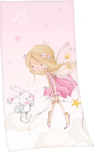 babybest®, babybest® Badetuch Little Fairy 75 x 150 cm, Young Collection 6151202516 - Little Fairy Velourstuch, 75x150 cm, 100% Baumwolle